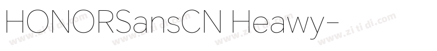 HONORSansCN Heawy字体转换